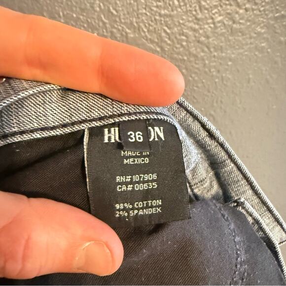 Hudson Plaid Sartor Slouchy Skinny Jeans Size 36 - Picture 6 of 7